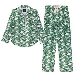 EllandEmm Tropical Leaf Pajamas NWT